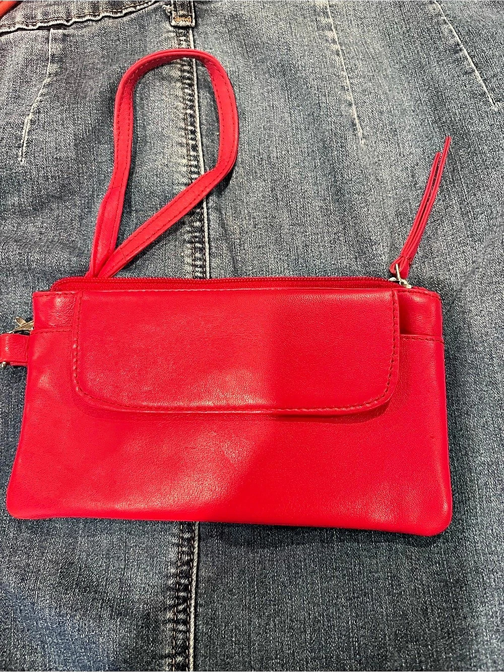 Red Wristlet Clutch